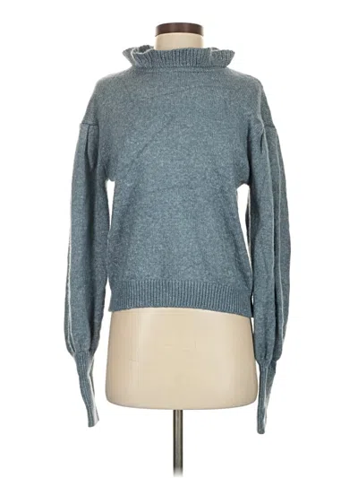 Pre-owned Something Navy Turtleneck Sweater In Blue