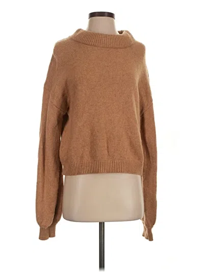 Pre-owned Something Navy Turtleneck Sweater In Brown