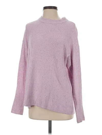 Pre-owned Something Navy Turtleneck Sweater In Pink