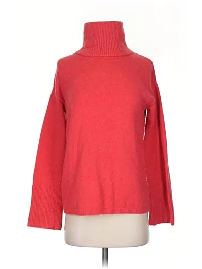 Pre-owned Something Navy Turtleneck Sweater In Red