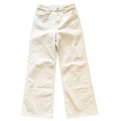 Something Navy Women's High Waisted Wide Leg Pants In Ecru In White
