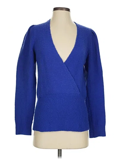 Pre-owned Something Navy Wool Pullover Sweater In Blue