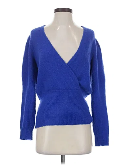 Pre-owned Something Navy Wool Pullover Sweater In Blue