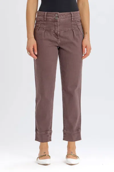 Something Navy Yoke Front Denim Jeans In Brown