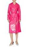 SOMETHING NEW CLEO FAUX LEATHER TRENCH COAT