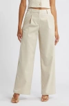 SOMETHING NEW PLEATED WIDE LEG PANTS
