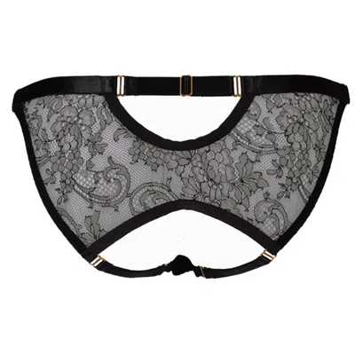 Something Wicked Women's Black Annabel Lace Ouvert Open Brief In Black