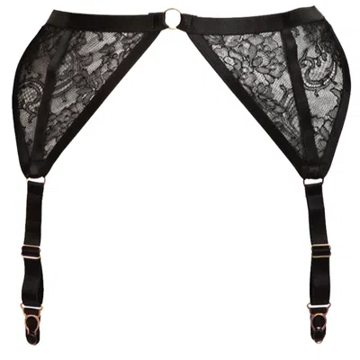 Something Wicked Women's Black Annabel Lace Suspender Belt