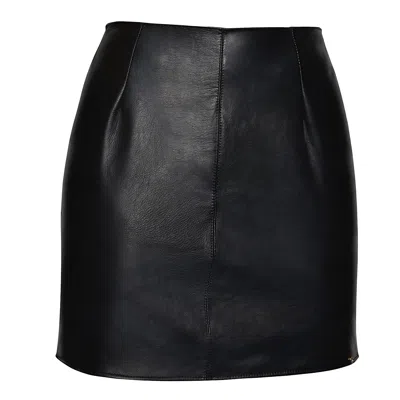 Something Wicked Women's Black Mia Leather Short Skirt