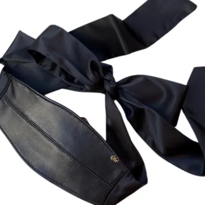 Something Wicked Women's Black Real Leather Blindfold