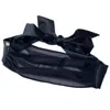 Something Wicked Women's Black Striped Mesh Sheer Blindfold Face Mask In Black