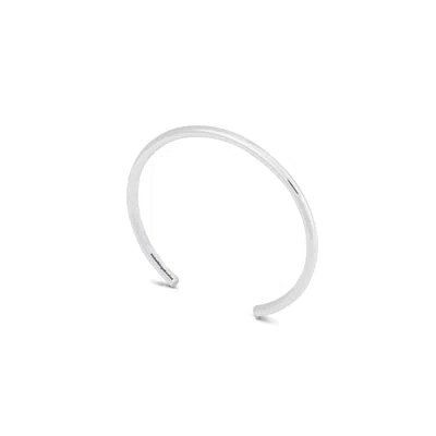 Somethingaboutus Men's Bangle Bracelet Polished Silver