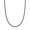 Somethingaboutus Men's Black Box Chain Necklace Oxidized