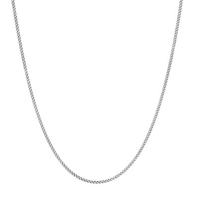 Somethingaboutus Men's Curb Necklace Silver