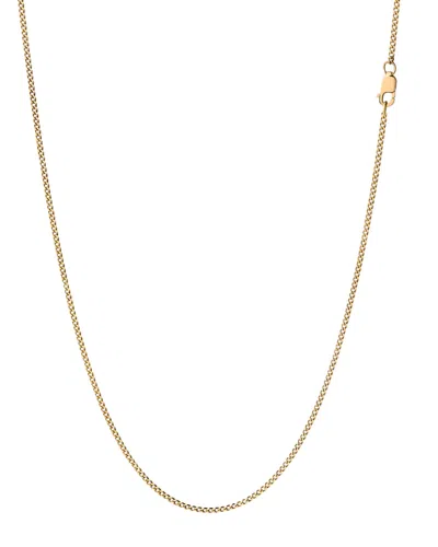 Somethingaboutus Men's Curb Necklace Solid Gold