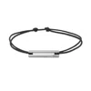 Somethingaboutus Men's Narrow Rectangle Bracelet Brushed Silver