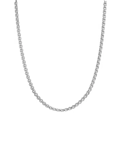 Somethingaboutus Men's Silver Box Chain Necklace