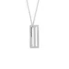 Somethingaboutus Men's Silver Double Punched Necklace