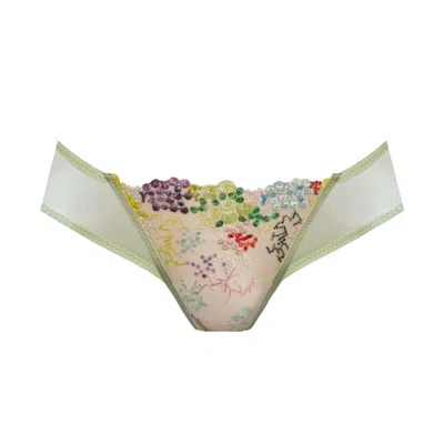 Somewhere Never Women's Green Sparkle & Shine Brazilian Brief