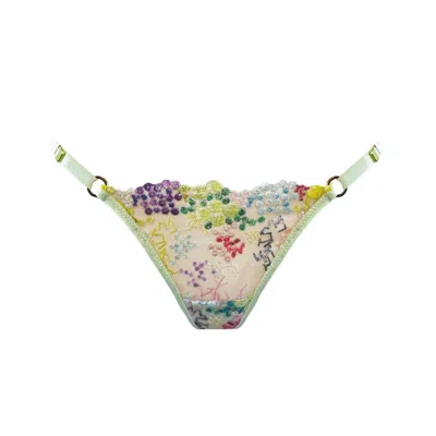 Somewhere Never Women's Green Sparkle & Shine Low Rise String