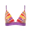Somewhere Never Women's Pink / Purple Paint The Town Triangle Bralette In Pink/purple