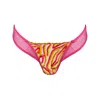 Somewhere Never Women's Pink / Purple / Yellow Running Wild Brazilian Brief In Pink/purple/yellow