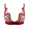 Somewhere Never Women's Red Making Waves Triangle Bralette In Multi