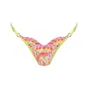 Somewhere Never Women's Yellow / Orange / Pink Super Fan Thong In Yellow/orange/pink