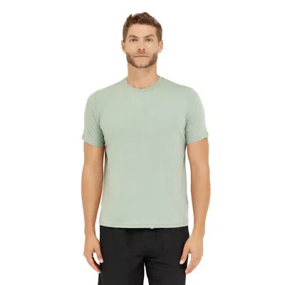 Somewhere Sunny Men's Upf 50+ Bamboo Everyday T-shirt In Eucalyptus In Green