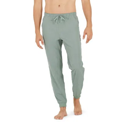 Somewhere Sunny Men's Upf50+ Lightweight Upcycled Joggers In Eucalyptus In Multi