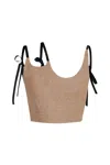 Somme Slovi Women's Neutrals / Brown Tweed Asymmetric Top In Brown
