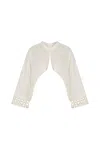 Somme Slovi Women's Neutrals / White Reconstructed Poplin Pant Top In White