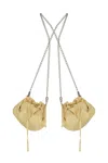 Somme Slovi Women's Yellow / Orange / Silver Moire Double Pouch Bag In Yellow/orange/silver