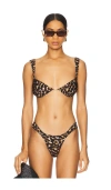 Sommer Swim Soriya Bikini Top In Leopard