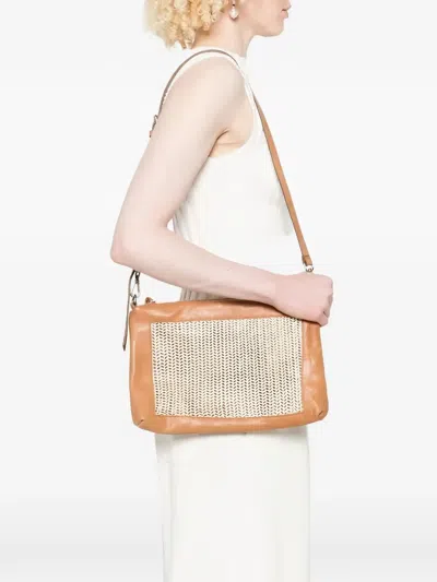 Sommet Alicia Laser-cut Shoulder Bag In Neutral