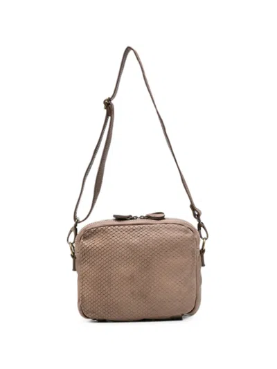 Sommet Arlo Cobra Scaled-effect Leather Shoulder Bag In Neutral