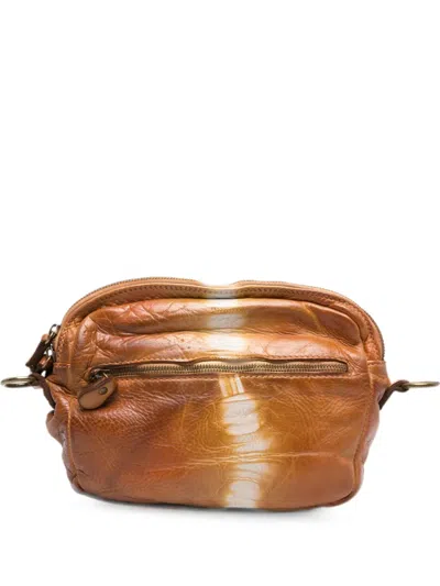 Sommet Arlo Tie-dye Leather Crossbody Bag In Brown