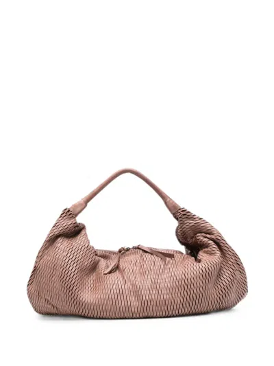 Sommet Aura Leather Shoulder Bag In Pink