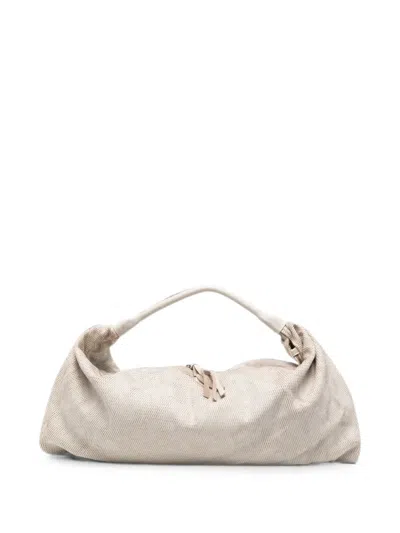 Sommet Aura Petalino Leather Shoulder Bag In Neutral