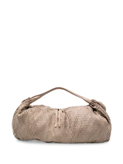 Sommet Aura Rete Perforated Shoulder Bag In Brown