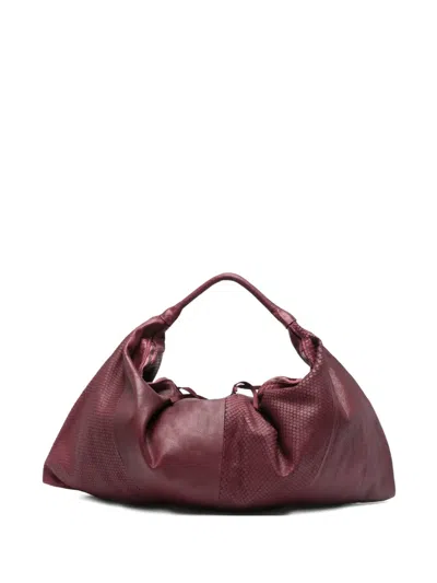 Sommet Aura Textured Shoulder Bag In Burgundy