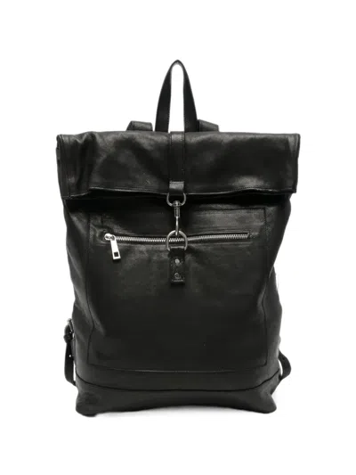 Sommet Blekleem Roll-top Leather Backpack In Black