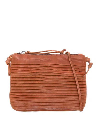 Sommet Country Pleated Cross Body Bag In Brown