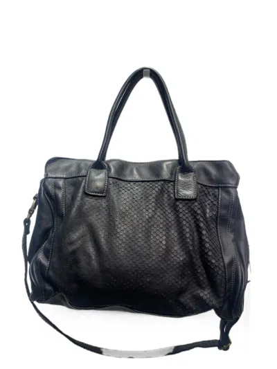 Sommet Kael Cobra Snake-effect Leather Shoulder Bag In Black