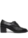 Sommet Lace-up Block-heel Oxford Shoes In Black