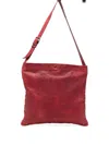 Sommet Large Lidia Buckle-strap Leather Shoulder Bag In Red
