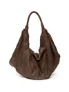 Sommet Laser-cut Shoulder Bag In Brown