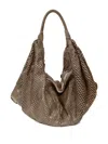 Sommet Laser-cut Zip Shoulder Bag In Neutral