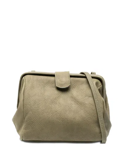 Sommet Leather Crossbody Bag In Green