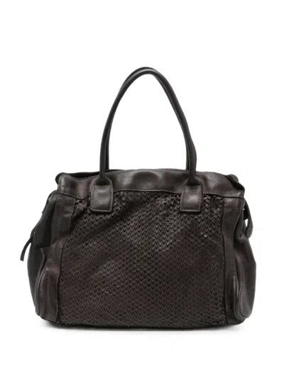 Sommet Leather Shoulder Bag In Black